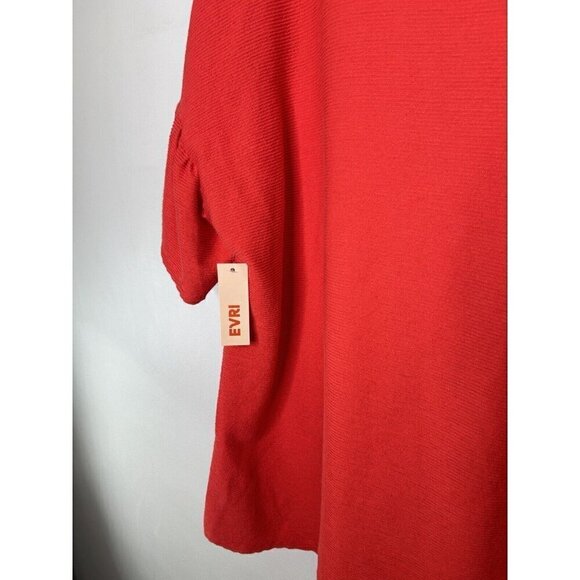 EVRI Red Tunic 3/4 Bell Sleeve Top Women’s Size 3X NWT - Picture 6 of 13